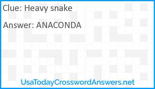 Heavy snake Answer