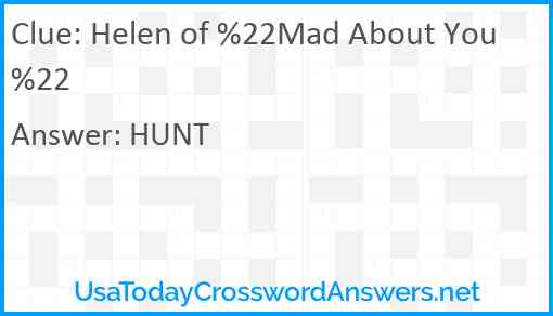 Helen of %22Mad About You%22 Answer