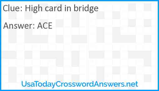 High card in bridge Answer
