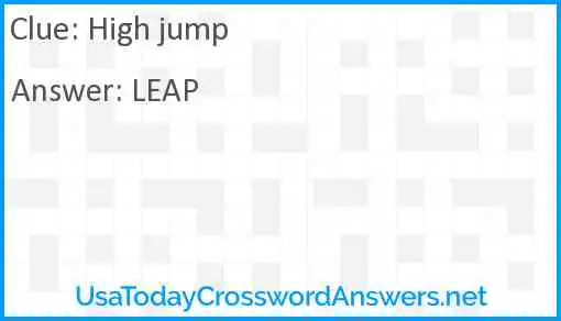 High jump Answer