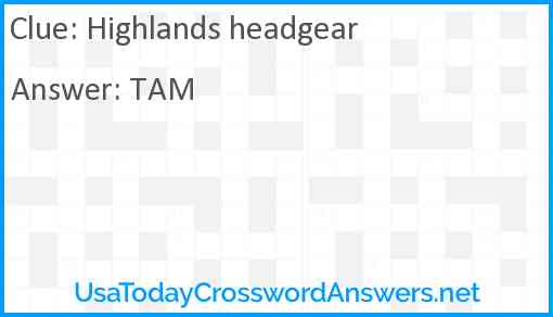Highlands headgear Answer