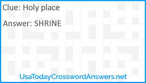 Holy place Answer