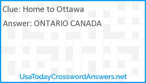 Home to Ottawa Answer
