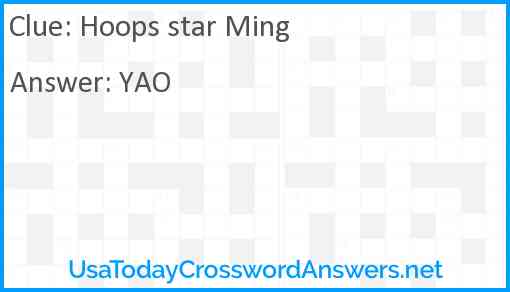 Hoops star Ming Answer