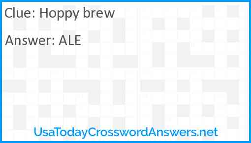 Hoppy brew Answer