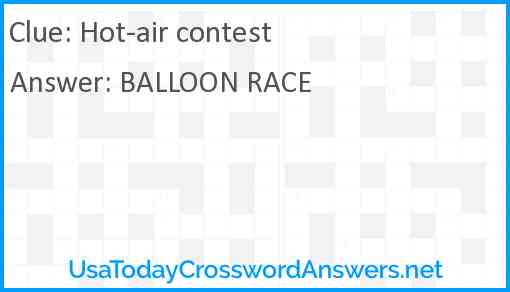 Hot-air contest Answer