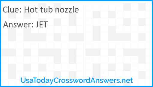 Hot tub nozzle Answer