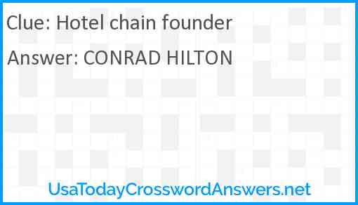 Hotel chain founder Answer