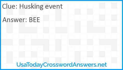 Husking event Answer