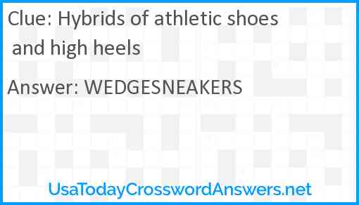 Hybrids of athletic shoes and high heels Answer