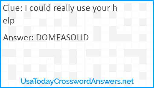 I could really use your help Answer