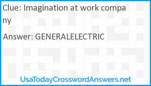 Imagination at work company Answer