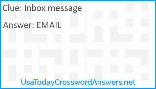 Inbox message Answer