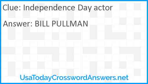 Independence Day actor Answer