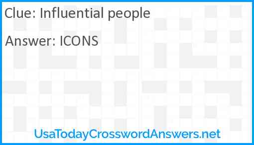 Influential people Answer