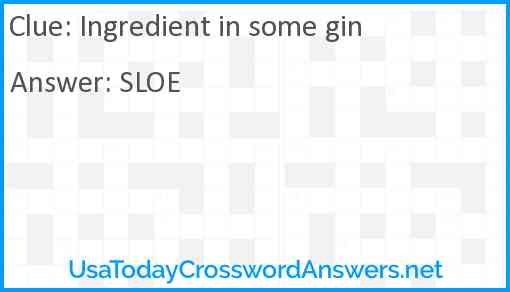 Ingredient in some gin Answer