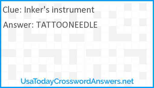 Inker's instrument Answer