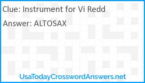 Instrument for Vi Redd Answer
