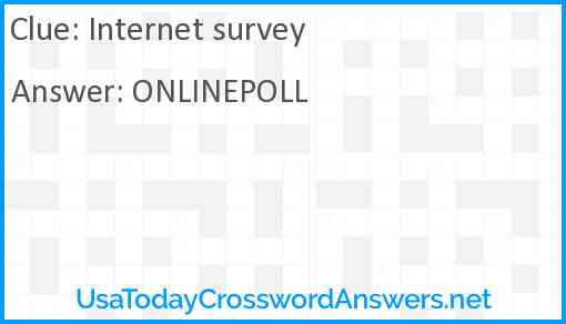 Internet survey Answer