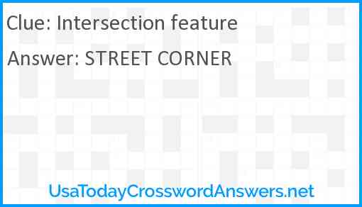Intersection feature Answer
