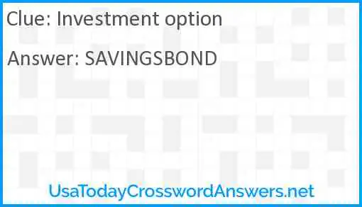 Investment option Answer