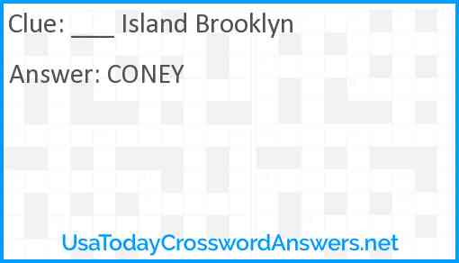 ___ Island Brooklyn Answer