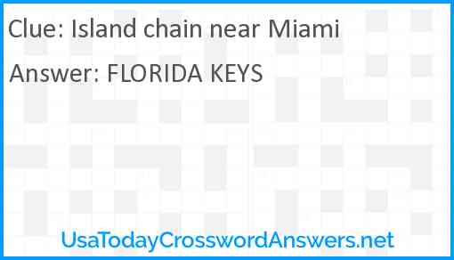Island chain near Miami Answer