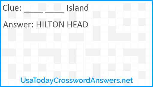 ___ Island Answer
