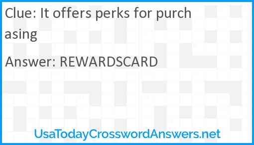 It offers perks for purchasing Answer