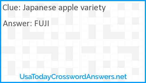 Japanese apple variety Answer