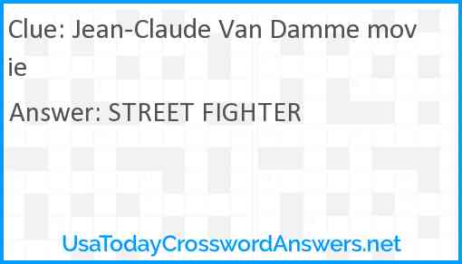 Jean-Claude Van Damme movie Answer