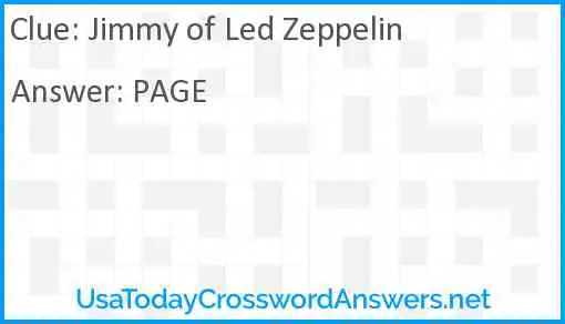Jimmy of Led Zeppelin Answer