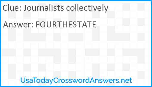Journalists collectively Answer