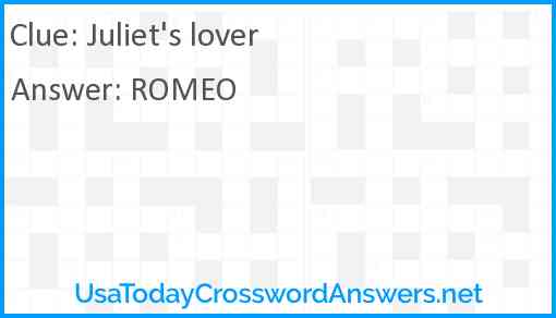 Juliet's lover Answer