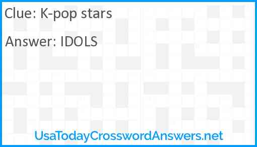 K-pop stars Answer