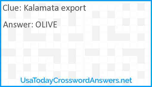 Kalamata export Answer