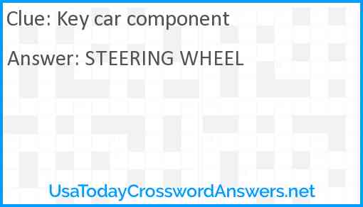 Key car component Answer