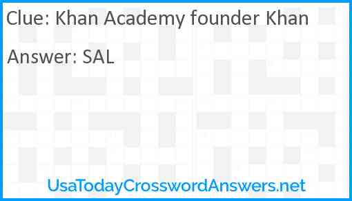 Khan Academy founder Khan Answer