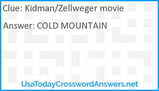 Kidman/Zellweger movie Answer