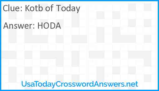 Kotb of Today Answer