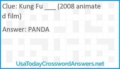 Kung Fu ___ (2008 animated film) Answer