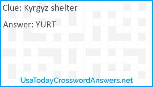 Kyrgyz shelter Answer