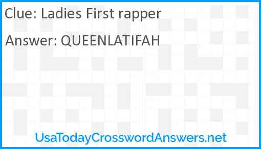 Ladies First rapper Answer