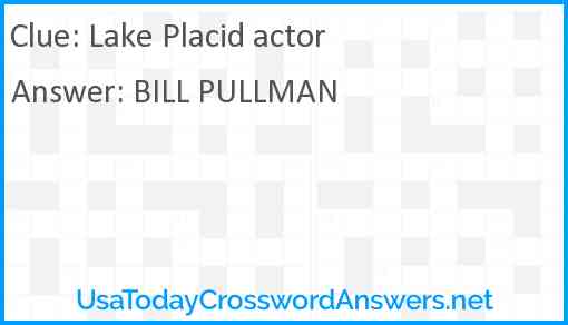 Lake Placid actor Answer