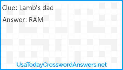 Lamb's dad Answer