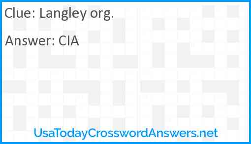 Langley org. Answer