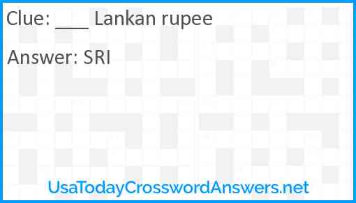 ___ Lankan rupee Answer