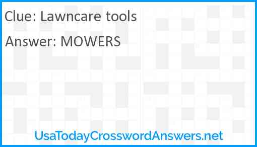 Lawncare tools Answer