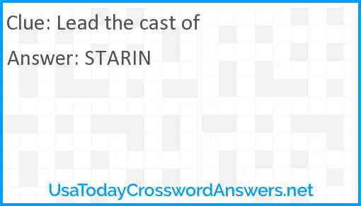 Lead the cast of Answer