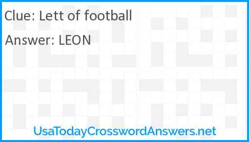 Lett of football Answer